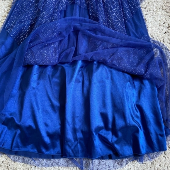 Roberta Bridal Blue Sparkling Embellished Strapless Gown - Picture 8 of 10